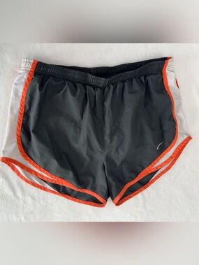 Nike Black Athletic Shorts with Orange Trim